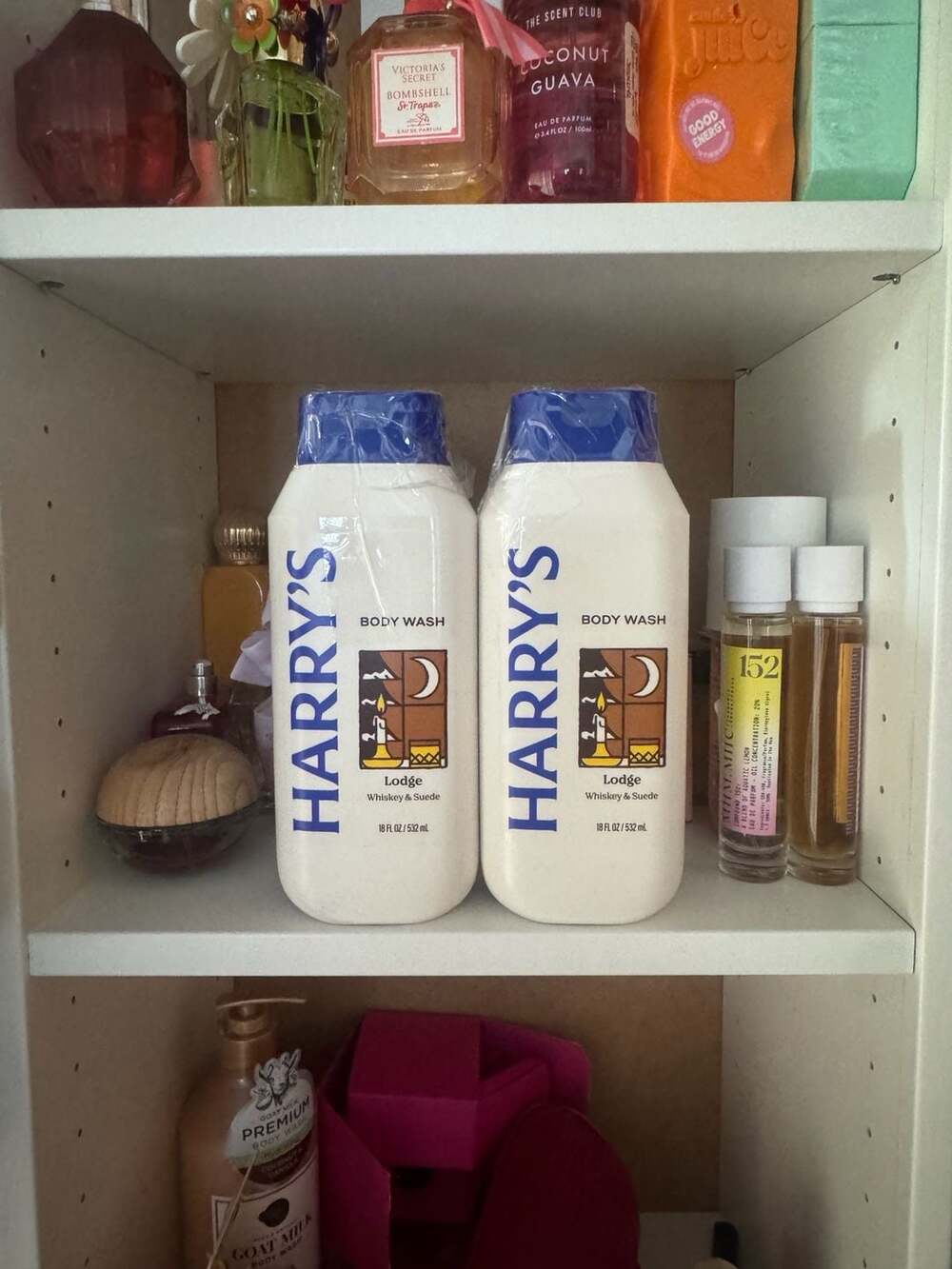 2 Pack Harry's Lodge Whiskey & Suede Body Wash 18 fl oz